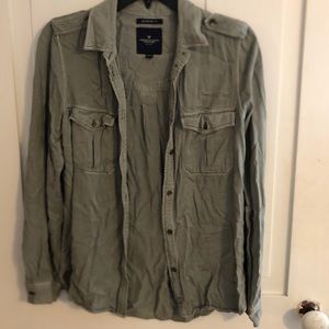 American Eagle Utility Button Down Top